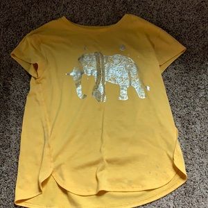 Yellow elephant shirt for girls